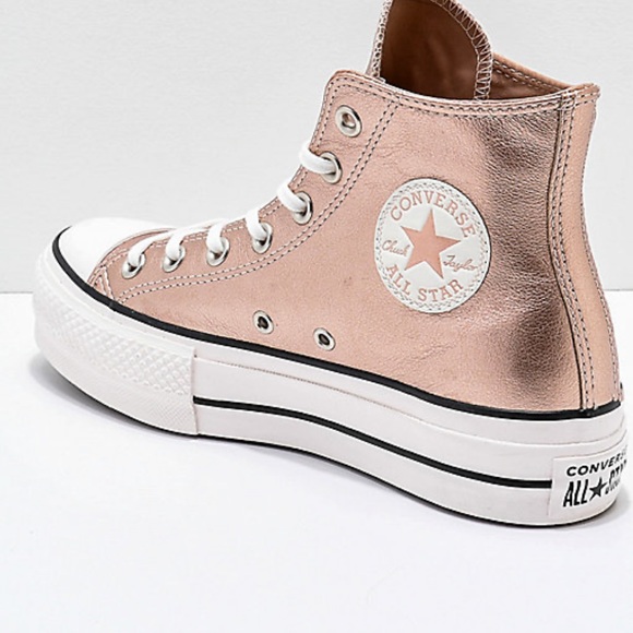 Converse Shoes - NWOT Converse Metallic beige platform sneaker